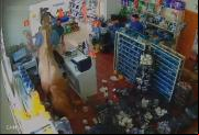 Cavalo invade loja, derruba prateleiras e fere funcion